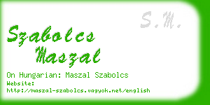 szabolcs maszal business card